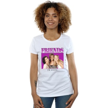 Abbigliamento Donna T-shirts a maniche lunghe Friends Monica Rachel Phoebe Homage Bianco