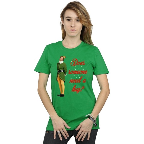 Abbigliamento Donna T-shirts a maniche lunghe Elf Hug Buddy Verde