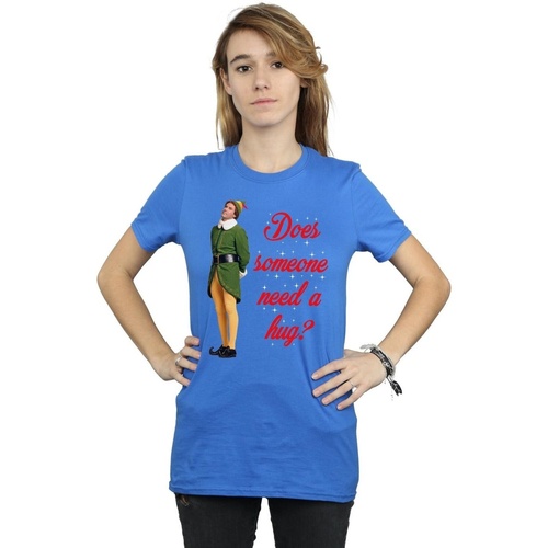 Abbigliamento Donna T-shirts a maniche lunghe Elf Hug Buddy Blu