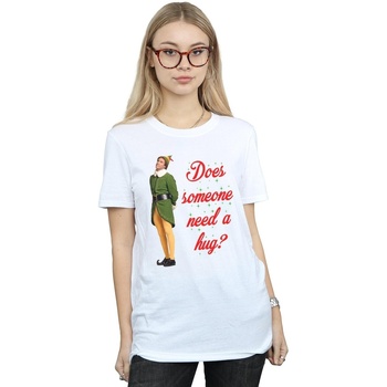 Abbigliamento Donna T-shirts a maniche lunghe Elf Hug Buddy Bianco