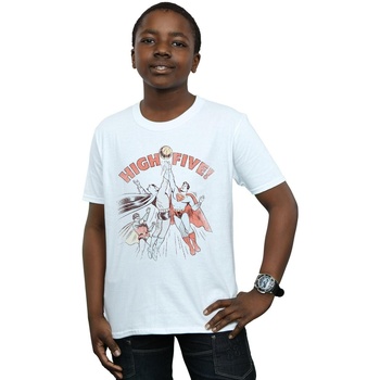 Abbigliamento Bambino T-shirt maniche corte Dc Comics Justice League High Five Bianco