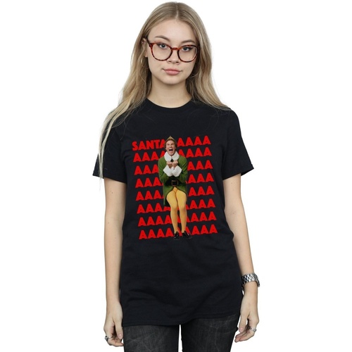 Abbigliamento Donna T-shirts a maniche lunghe Elf Buddy Santa Scream Nero