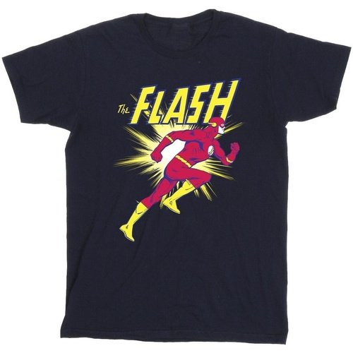 Abbigliamento Uomo T-shirts a maniche lunghe Dc Comics The Flash Running Blu
