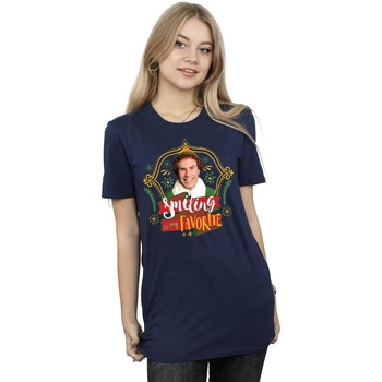 Abbigliamento Donna T-shirts a maniche lunghe Elf Buddy Smiling Blu