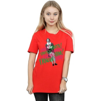 Abbigliamento Donna T-shirts a maniche lunghe Elf Santa's Coming Rosso