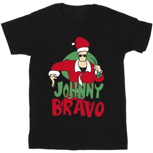 Abbigliamento Bambino T-shirt maniche corte Johnny Bravo Johnny Christmas Nero