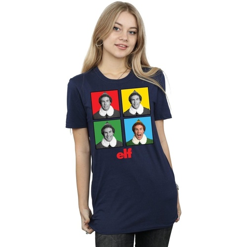Abbigliamento Donna T-shirts a maniche lunghe Elf Four Faces Blu