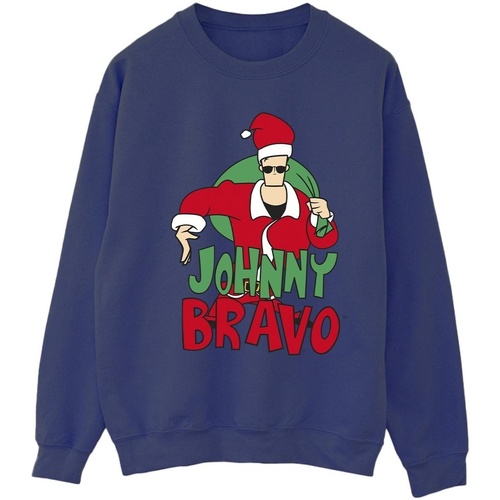 Abbigliamento Donna Felpe Johnny Bravo Johnny Christmas Blu