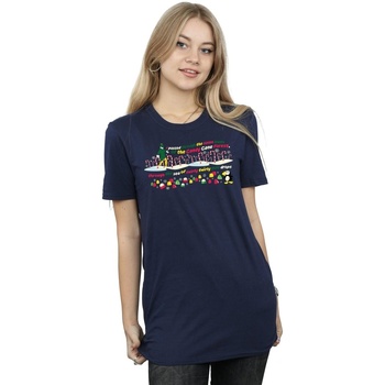 Abbigliamento Donna T-shirts a maniche lunghe Elf Candy Cane Forest Blu