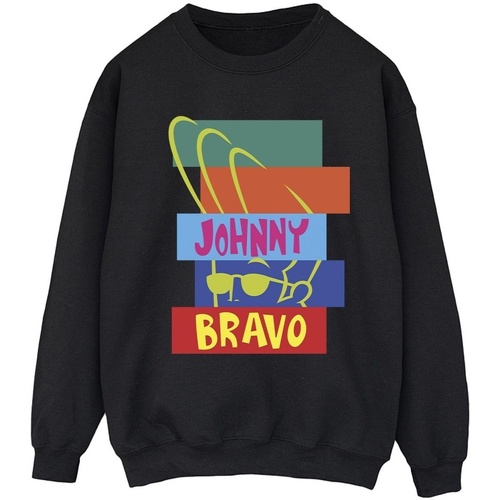Abbigliamento Donna Felpe Johnny Bravo Rectangle Pop Art Nero