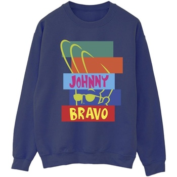 Abbigliamento Donna Felpe Johnny Bravo Rectangle Pop Art Blu