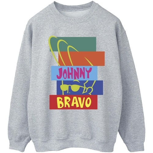 Abbigliamento Donna Felpe Johnny Bravo Rectangle Pop Art Grigio