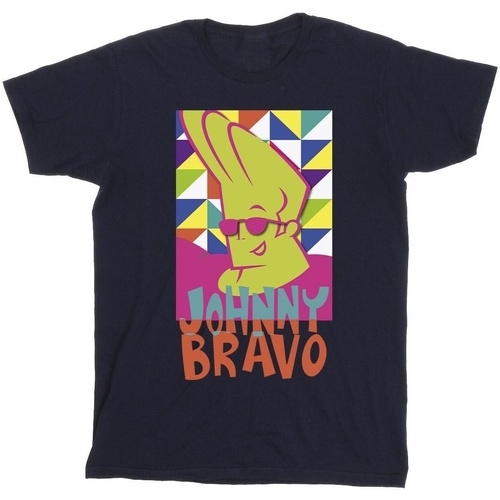 Abbigliamento Bambino T-shirt maniche corte Johnny Bravo Multi Triangles Pop Art Blu