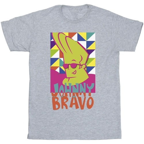 Abbigliamento Bambino T-shirt maniche corte Johnny Bravo Multi Triangles Pop Art Grigio