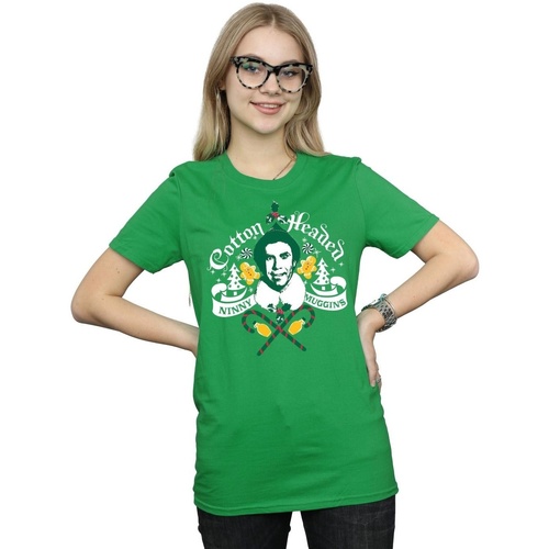 Abbigliamento Donna T-shirts a maniche lunghe Elf Cotton Headed Ninny Muggins Verde
