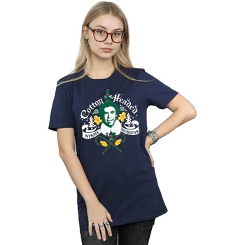 Abbigliamento Donna T-shirts a maniche lunghe Elf Cotton Headed Ninny Muggins Blu