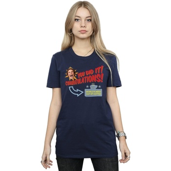 Abbigliamento Donna T-shirts a maniche lunghe Elf World's Best Coffee Blu