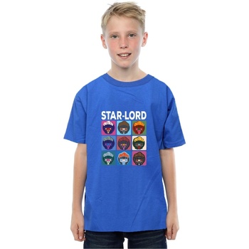 Abbigliamento Bambino T-shirt maniche corte Marvel Kawaii Star Lord Pop Art Blu