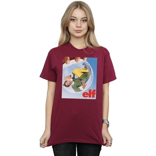 Abbigliamento Donna T-shirts a maniche lunghe Elf Snow Globe Poster Multicolore
