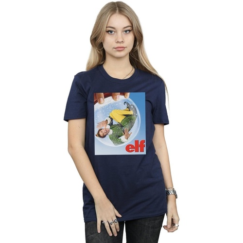 Abbigliamento Donna T-shirts a maniche lunghe Elf Snow Globe Poster Blu