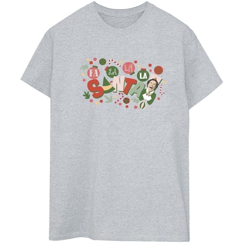 Abbigliamento Donna T-shirts a maniche lunghe Elf Santa Fa La La Grigio