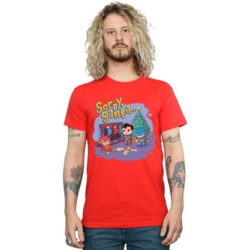 Abbigliamento Uomo T-shirts a maniche lunghe Dc Comics Super Friends Sorry Santa Rosso