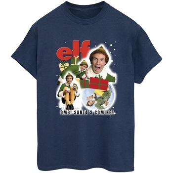 Abbigliamento Donna T-shirts a maniche lunghe Elf Buddy Collage Blu
