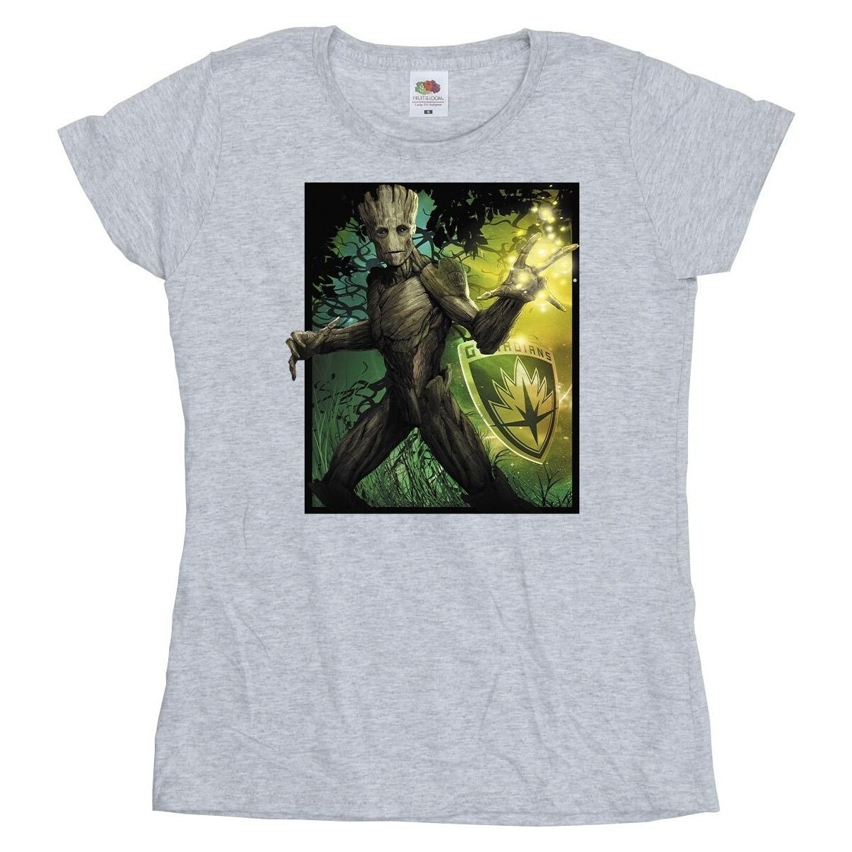 Abbigliamento Donna T-shirts a maniche lunghe Marvel Guardians Of The Galaxy Groot Forest Energy Grigio
