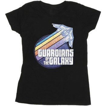 Abbigliamento Donna T-shirts a maniche lunghe Guardians Of The Galaxy Badge Rocket Nero