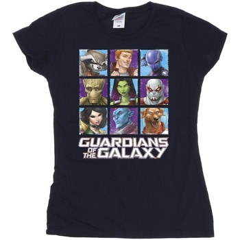 Abbigliamento Donna T-shirts a maniche lunghe Guardians Of The Galaxy Character Squares Blu