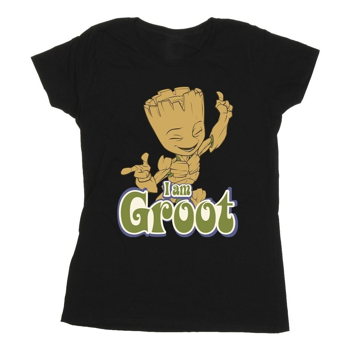 Abbigliamento Donna T-shirts a maniche lunghe Guardians Of The Galaxy Groot Dancing Nero