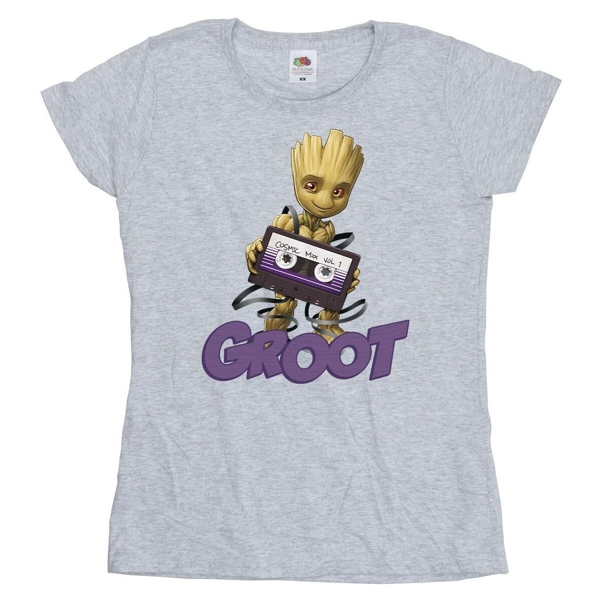 Abbigliamento Donna T-shirts a maniche lunghe Guardians Of The Galaxy Groot Casette Grigio