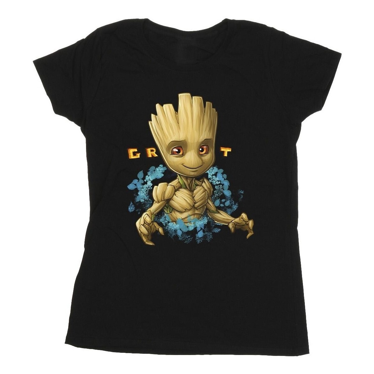 Abbigliamento Donna T-shirts a maniche lunghe Guardians Of The Galaxy Groot Flowers Nero