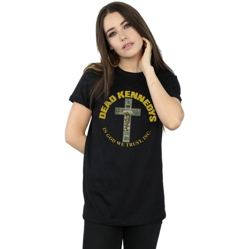 Abbigliamento Donna T-shirts a maniche lunghe Dead Kennedys In God We Trust Nero