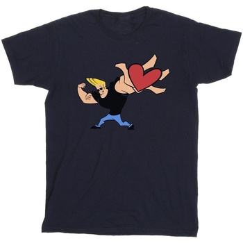 Abbigliamento Bambina T-shirts a maniche lunghe Johnny Bravo Heart Present Blu