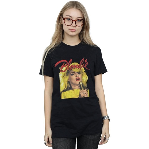 Abbigliamento Donna T-shirts a maniche lunghe Blondie Singing With Mic Nero