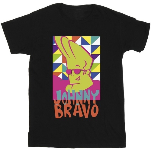 Abbigliamento Bambina T-shirts a maniche lunghe Johnny Bravo Multi Triangles Pop Art Nero