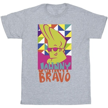Abbigliamento Bambina T-shirts a maniche lunghe Johnny Bravo Multi Triangles Pop Art Grigio