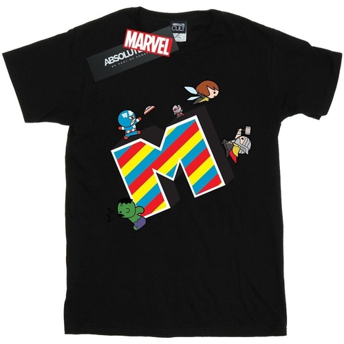 Abbigliamento Bambina T-shirts a maniche lunghe Marvel Kawaii M Is For Nero