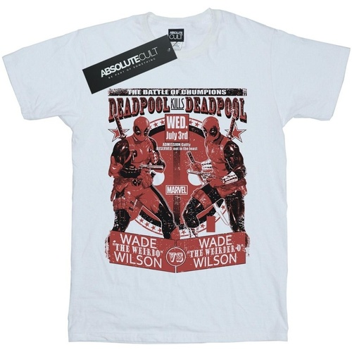 Abbigliamento Uomo T-shirts a maniche lunghe Marvel Deadpool Vs Deadpool Bianco