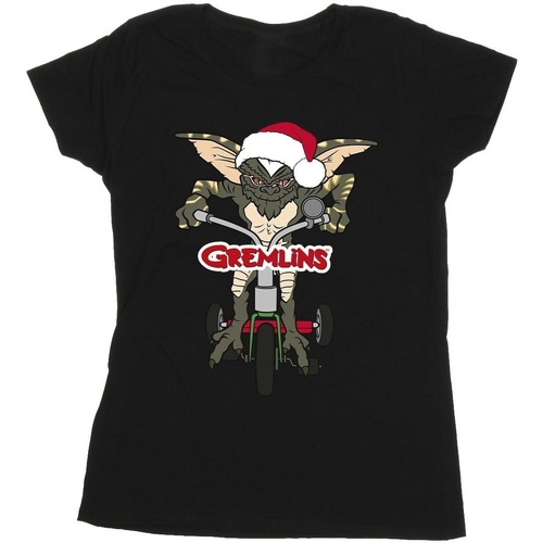 Abbigliamento Donna T-shirts a maniche lunghe Gremlins Bike Logo Nero