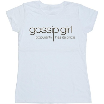 Abbigliamento Donna T-shirts a maniche lunghe Gossip Girl Classic Logo Bianco
