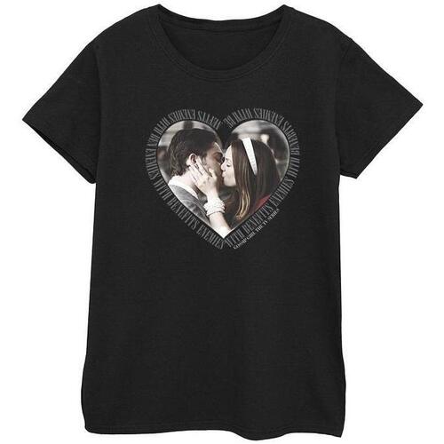 Abbigliamento Donna T-shirts a maniche lunghe Gossip Girl Chuck And Blair Heart Nero