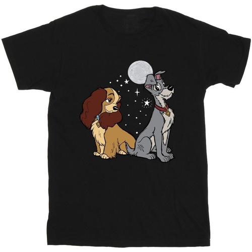 Abbigliamento Bambino T-shirt maniche corte Disney Lady And The Tramp Moon Nero
