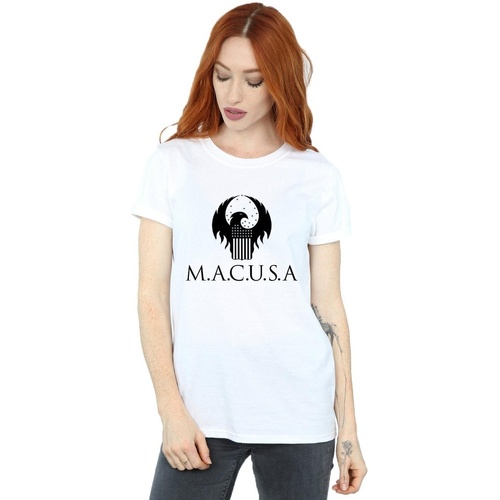 Abbigliamento Donna T-shirts a maniche lunghe Fantastic Beasts MACUSA Logo Bianco