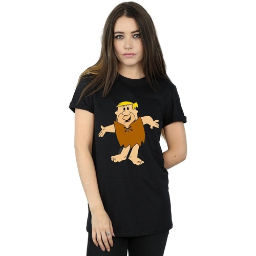 Abbigliamento Donna T-shirts a maniche lunghe The Flintstones Barney Rubble Classic Pose Nero