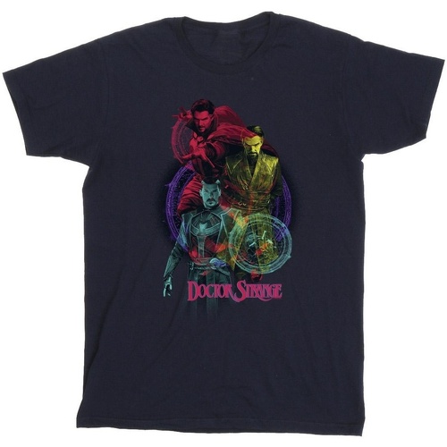 Abbigliamento Uomo T-shirts a maniche lunghe Marvel Doctor Strange Rainbow Blu