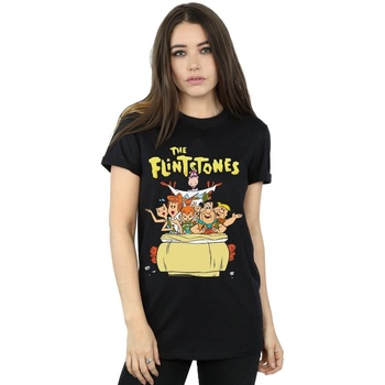 Abbigliamento Donna T-shirts a maniche lunghe The Flintstones The The Ride Nero