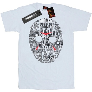 Abbigliamento Donna T-shirts a maniche lunghe Friday 13Th Jason Text Mask Bianco
