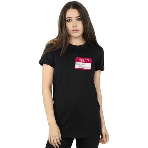 Abbigliamento Donna T-shirts a maniche lunghe Friends Regina Phalange Name Tag Nero